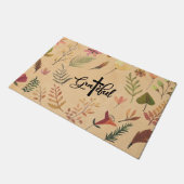 "Dankbaar" kruis laat bloemen achter Deurmat (Schuin)