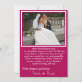 Dankbaar met bloemenwijn bedankkaart (Achterkant)