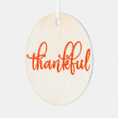 dankbaar metalen ornament (Voorkant links)