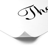 Dankbaar Minimalistisch Schrift Dankbaar Poster (Hoek)