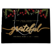 Dankbaar Modern Schrift Holly Pine bedrijfslogo Groot Cadeauzakje (Voorkant)