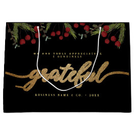 Dankbaar Modern Schrift Holly Pine bedrijfslogo Groot Cadeauzakje