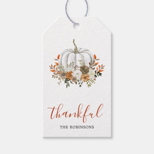 Dankbaar modern Thanksgiving-cadeaubijschrift  Cadeaulabel (Voorkant)