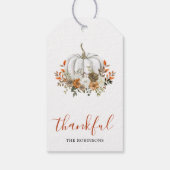 Dankbaar modern Thanksgiving-cadeaubijschrift  Cadeaulabel (Achterkant)