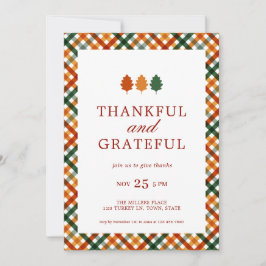 Dankbaar Modern Thanksgiving Dinner Party Kaart