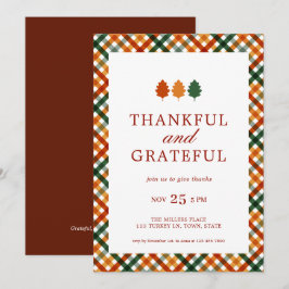 Dankbaar Modern Thanksgiving Dinner Party Kaart