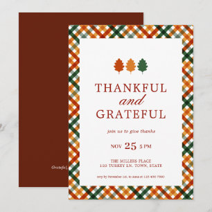 Dankbaar Modern Thanksgiving Dinner Party Kaart