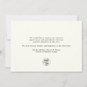 dankbaar | Moderne kalligrafie Eucalyptus Gold Log Feestdagenkaart (Achterkant)