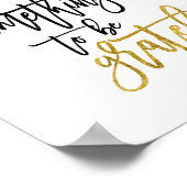 Dankbaar Motiverende Citaat Zwart/goud Poster (Hoek)