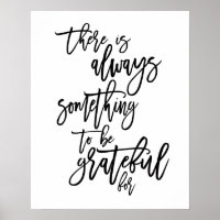 Dankbaar Motiverende Quote Zwart