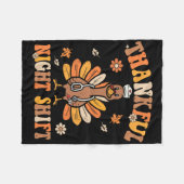 Dankbaar Nachtploegverpleegster Groovy Thanksgivin Fleece Deken (Voorkant (Horizontaal))
