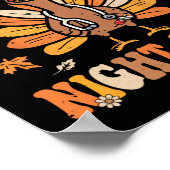 Dankbaar Nachtploegverpleegster Groovy Thanksgivin Poster (Hoek)