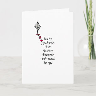 Dankbaar om aan jou verbonden te zijn Liefdeskaart Feestdagen Kaart