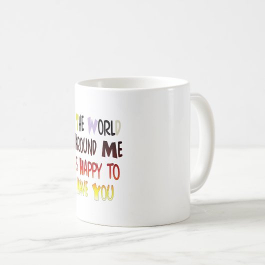 Dankbaar om u in Mijn Wereld met dankbaarheid te h Koffiemok (Voorkant rechts)