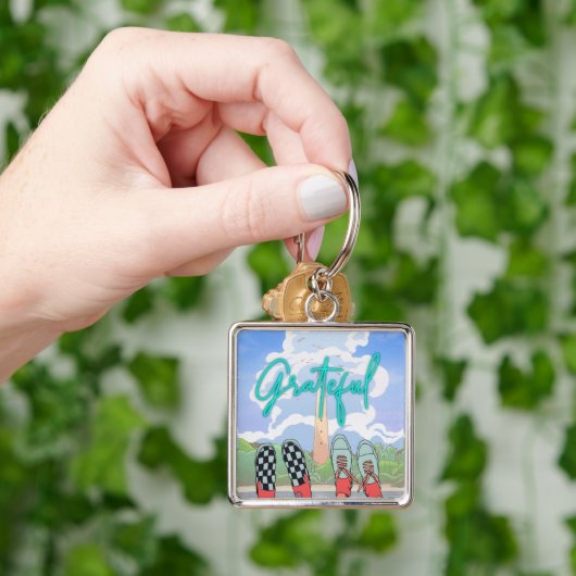 DANKBAAR, ONTSPAN TIJD SLEUTELHANGER (Hand)