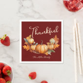 Dankbaar Oogst Thanksgiving Diner Custom Red Servet (Insitu)