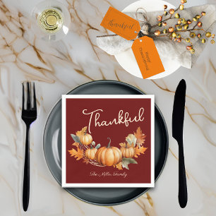 Dankbaar Oogst Thanksgiving Diner Custom Red Servet