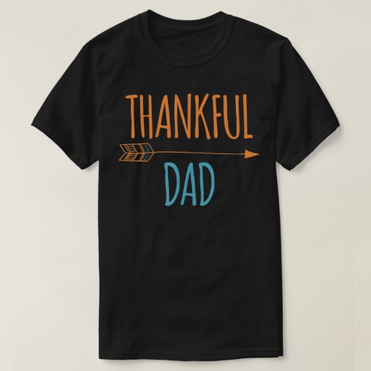Dankbaar Papa Funny Arrow Thanksgiving Vakantie T-shirt (Design voorkant)