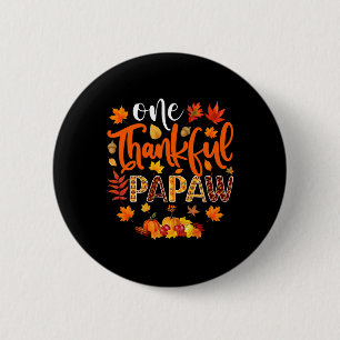 Dankbaar Papaw Fun Herfst Herfst Thanksgiving Ronde Button 5,7 Cm