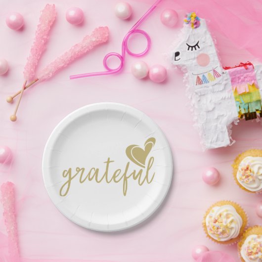 dankbaar papieren bordje (Feest)