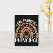 Dankbaar Principal Thanksgiving Rainbow Leopard PR Kaart (Gele Bloem)