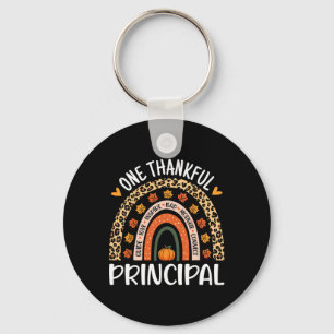 Dankbaar Principal Thanksgiving Rainbow Leopard PR Sleutelhanger
