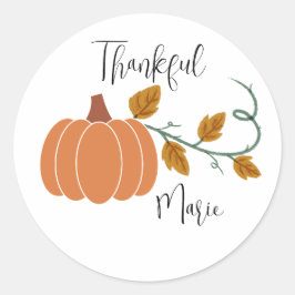 Dankbaar - Pumpkin-Autumn Ronde Sticker