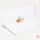 Dankbaar - Pumpkin-Autumn Ronde Sticker (Envelop)