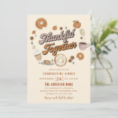 Dankbaar Pumpkin Pie Thanksgiving Diner Kaart (Staand voorkant)