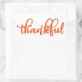 dankbaar rechthoekige sticker (Tas)