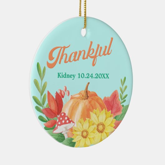 Dankbaar Retro Vibes Transplant Custom Keramisch Ornament (Rechts)