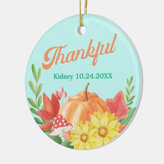 Dankbaar Retro Vibes Transplant Custom Keramisch Ornament (Links)