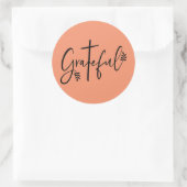 dankbaar ronde sticker (Tas)