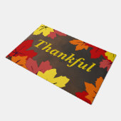 Dankbaar rood Sinaasappel geel esdoorn bladeren br Deurmat (Schuin)