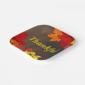 Dankbaar rood Sinaasappel geel esdoorn bladeren br Papieren Bordje (Gebogen)