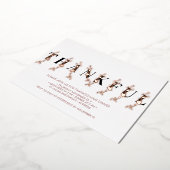 Dankbaar Roos Gold Fall bladeren Thanksgiving dine Folie Uitnodiging (Gedraaid)