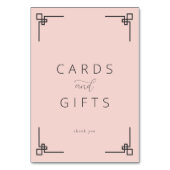 Dankbaar Roze Minimalistisch Dankkaart Kaart (Achterkant)