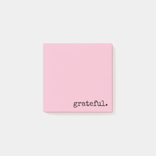 dankbaar roze typografie post-it® notes (Voorkant)