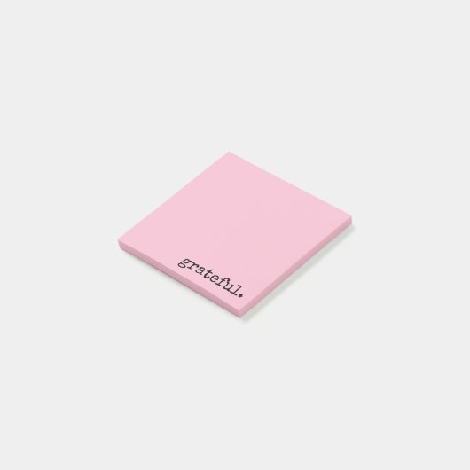 dankbaar roze typografie post-it® notes (Schuin)
