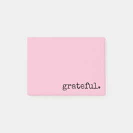 dankbaar roze typografie post-it® notes