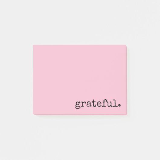 dankbaar roze typografie post-it® notes (Voorkant)