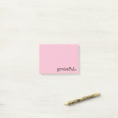 dankbaar roze typografie post-it® notes (Op bureau)