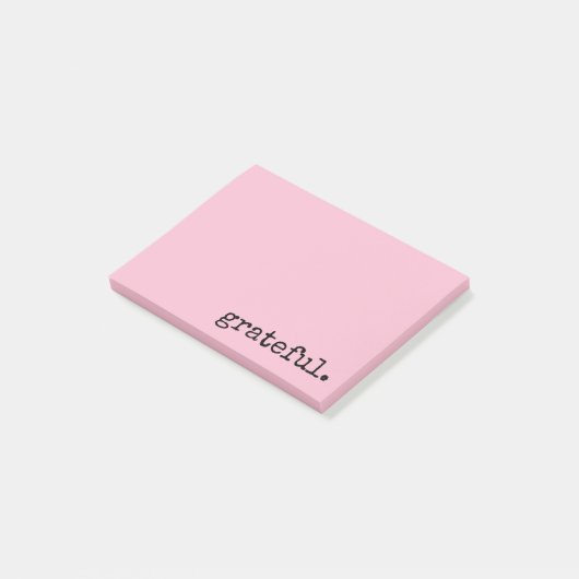 dankbaar roze typografie post-it® notes (Schuin)