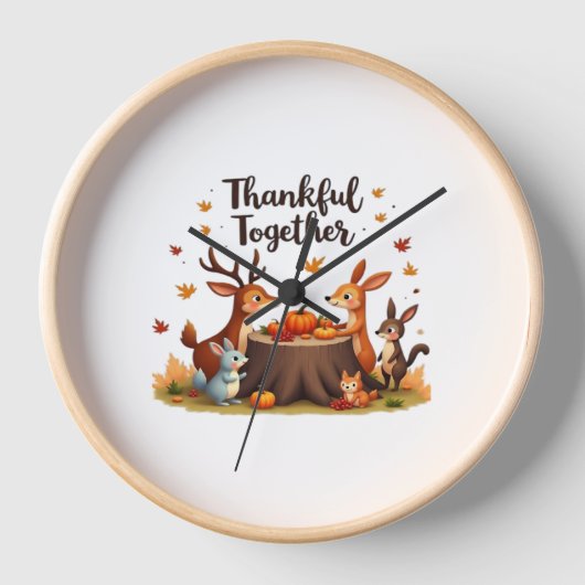 Dankbaar samen - Schattigee bosdieren Thanksgi (Voorkant)