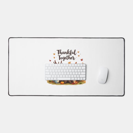 Dankbaar samen - Schattigee bosdieren Thanksgi Bureaumat (Keyboard & Muis)
