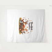 Dankbaar samen - Schattigee bosdieren Thanksgi Wandkleed (Voorkant (horizontaal))