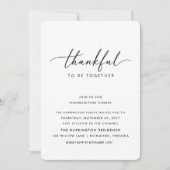 Dankbaar Samen Thanksgiving Dinner Kaart (Voorkant)