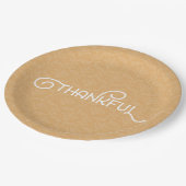 Dankbaar · Schattigee herfst damast borden Papieren Bordje (Gekanteld)