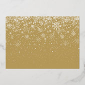 Dankbaar Script 4 Photo Christmas Gold Folie Feestdagenkaart (Achterkant)