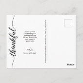 Dankbaar Script Boho Bruiloft Dank je wel Briefkaart (Achterkant)
